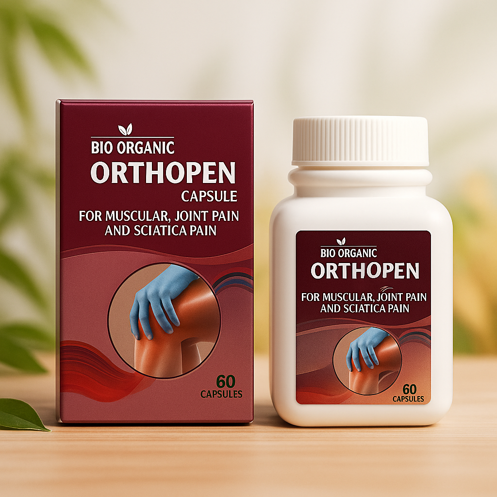 Bio Organic Orthopen Capsule – Ayurvedic Relief for Joint, Muscular & Sciatica Pain (60 Capsules)